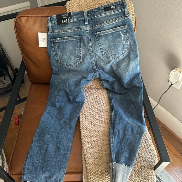 Kut from the Kloth Blue High Rise Boyfriend Jeans - Picture 4 of 4